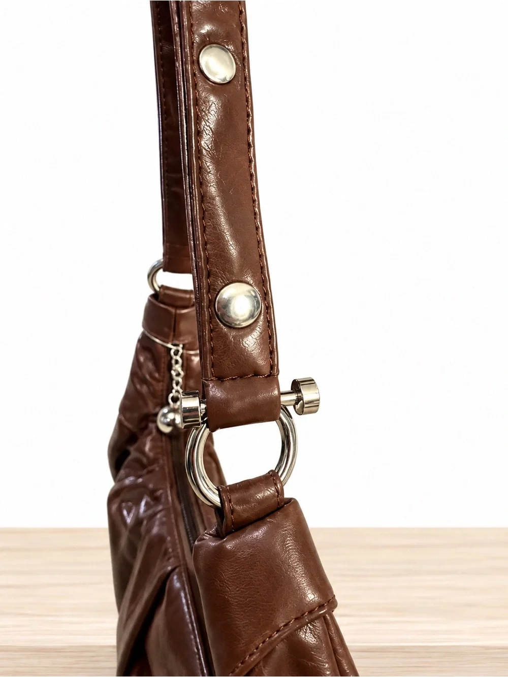 Brown Hobo Shoulder Bag - small